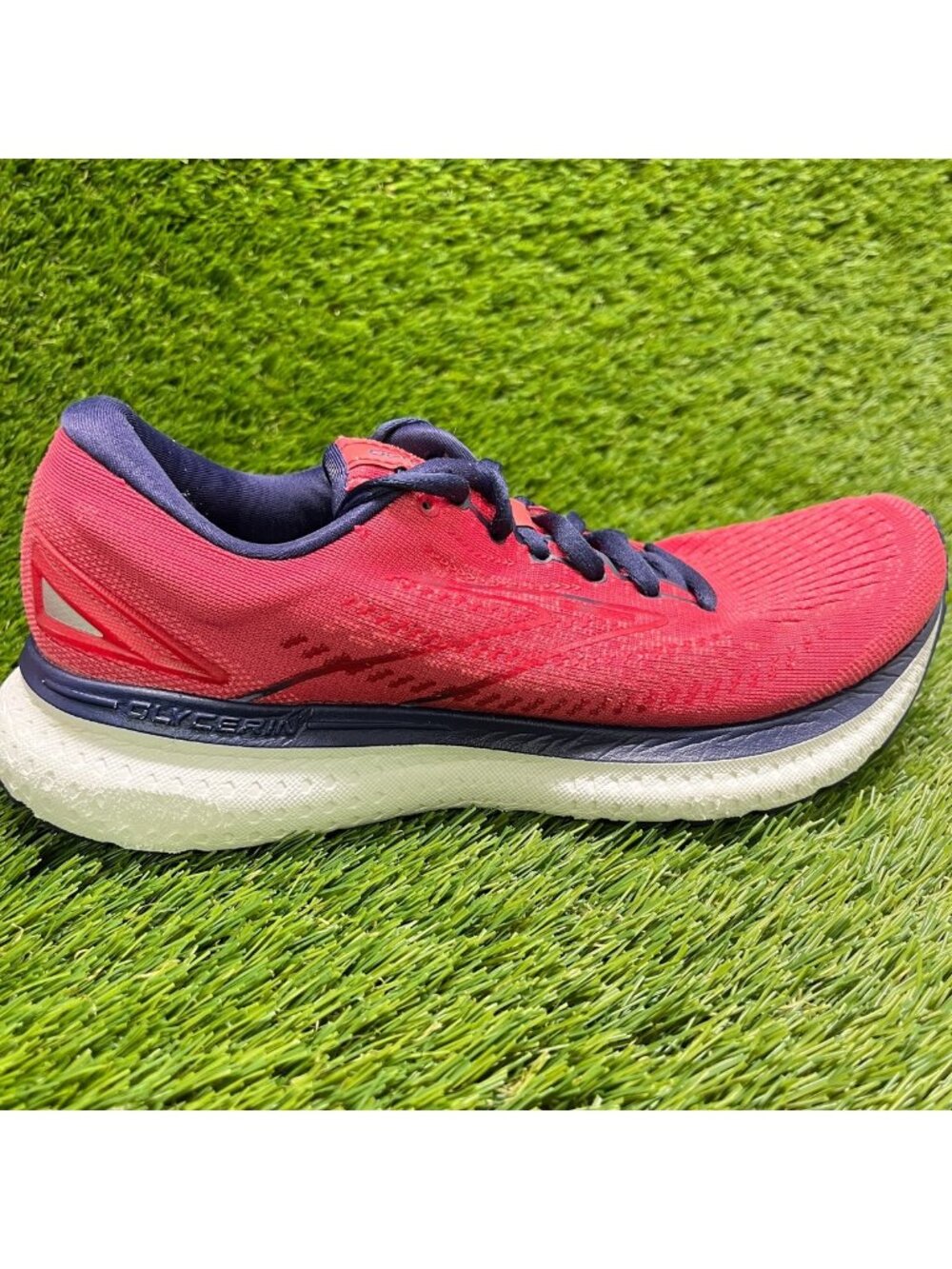 Brooks Glycerin 19 Womens Size 7.5 Pink Blue Athletic Running Shoes Sneakers